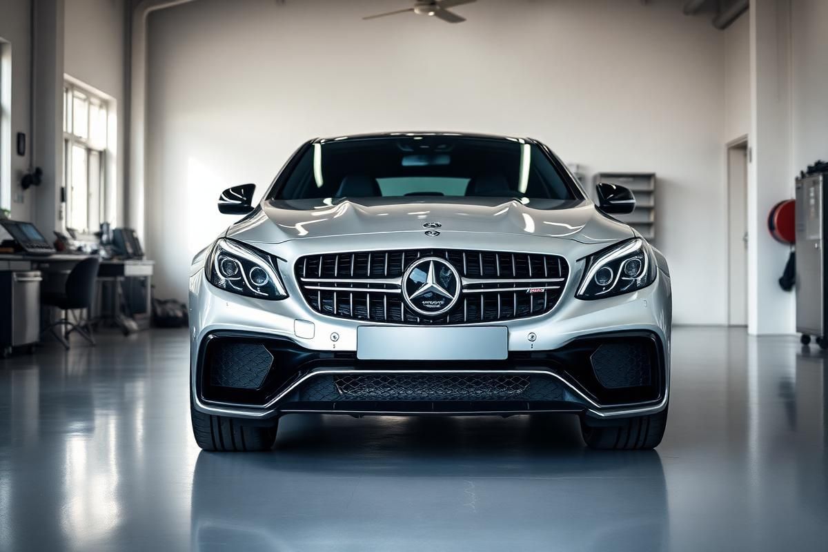 Mercedes-Benz in the workshop