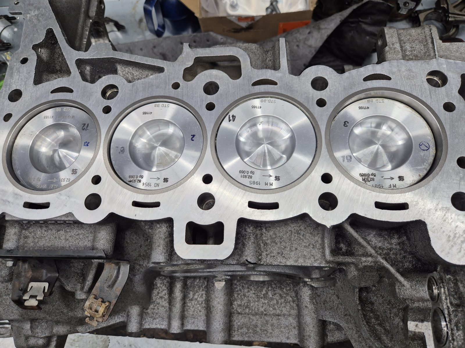 Engine stripped down for timing chain replacement in the BHP Autocare workshop
