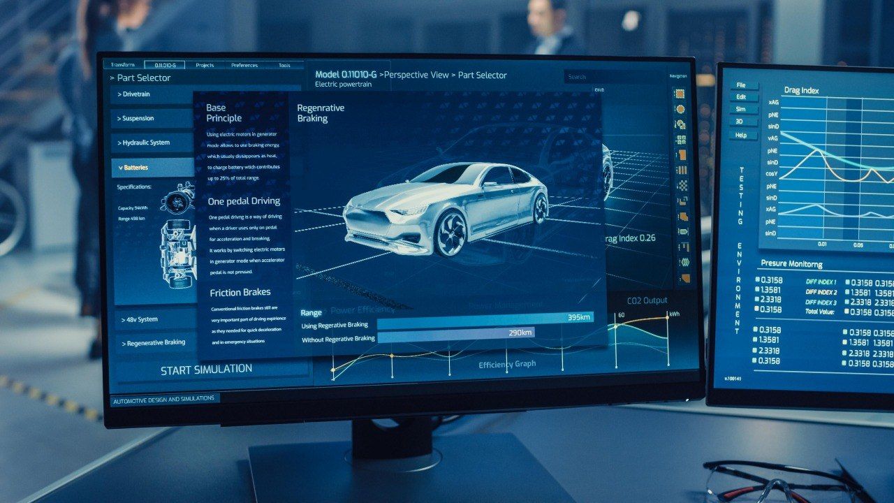 Diagnostic screens showing vehicle data